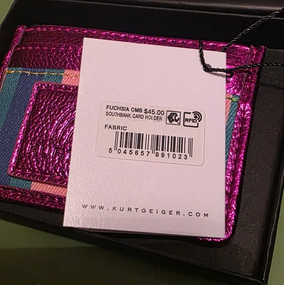 Kurt Geiger Fuschia Card Holder - Picture 10 of 10